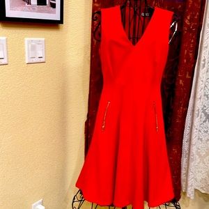 Flowy red dress